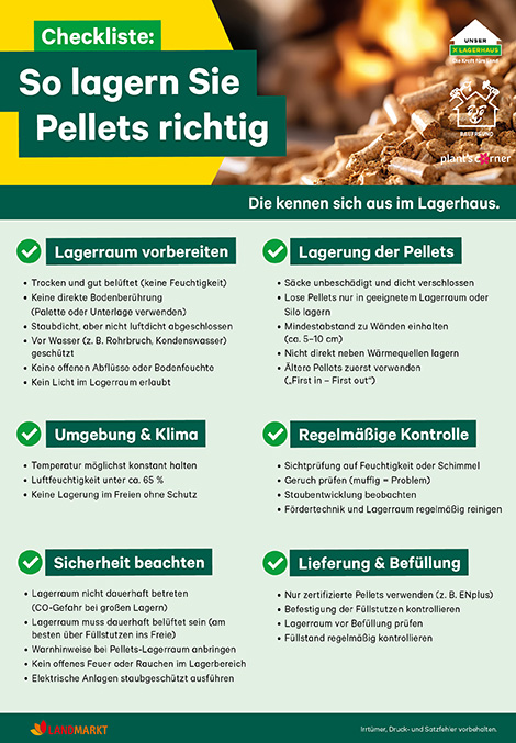Vorschau auf Pellets Einlagerung Checkliste