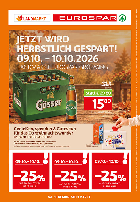 Vorschau auf das Herbstfest EUROSPAR Gröbming Flugblatt